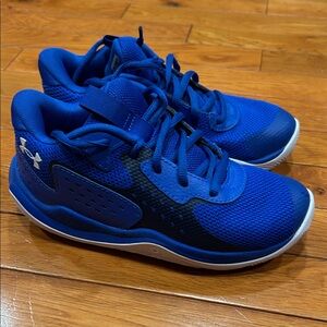Under Armour Kids Royal Blue Basketball Sneakers- size 2Y